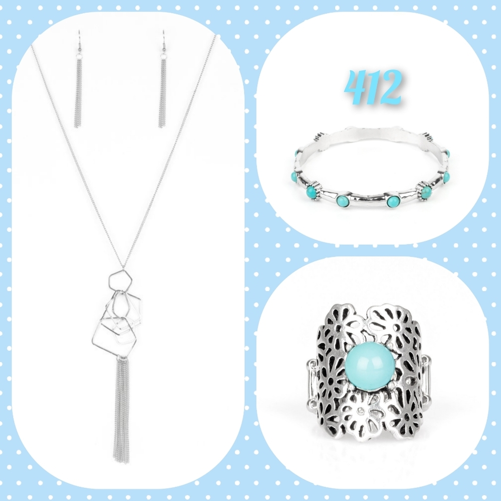 Necklace Set with Bracelet and Ring